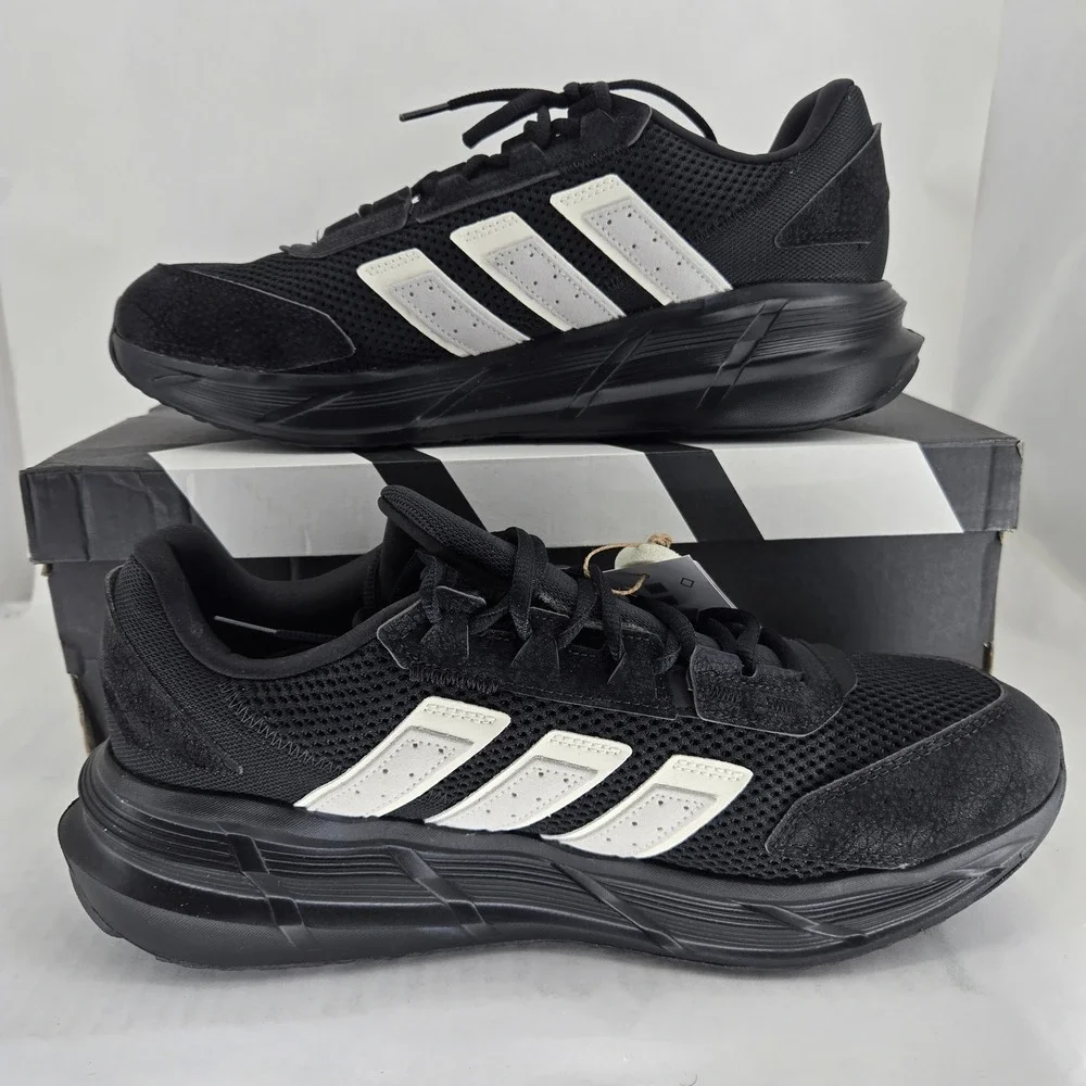 Adidas Astrastar Mens Running Shoes Black White JP5938 Size 12 Cloudfoam New